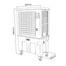 ARREFECEDOR EVAPORATIVO MÓVEL 300W 120L