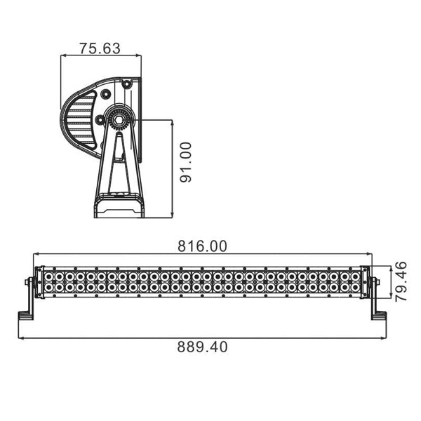 BARRA LED / FOCO DE LUZ  12000 LUMENS