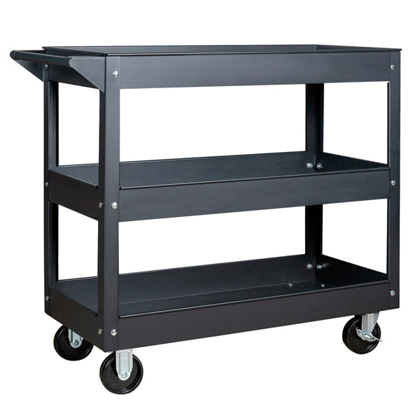 Carro de herramientas con 3 bandejas para taller mecánico.