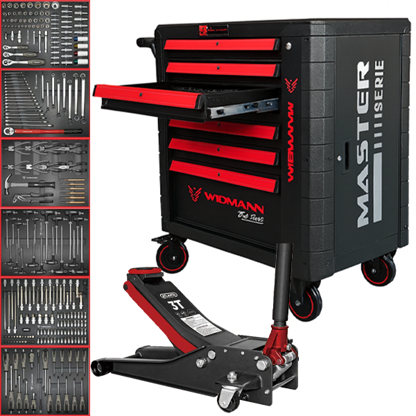 CARRO DE HERRAMIENTAS WIDMANN [340 PIEZAS] + GATO ATLANTA