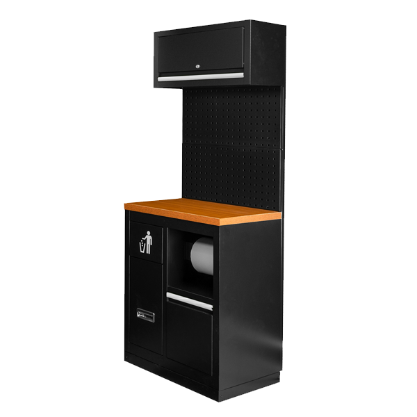 CONJUNTO EXTENSION MODULAR CON PORTA ROLLOS [PLATA]