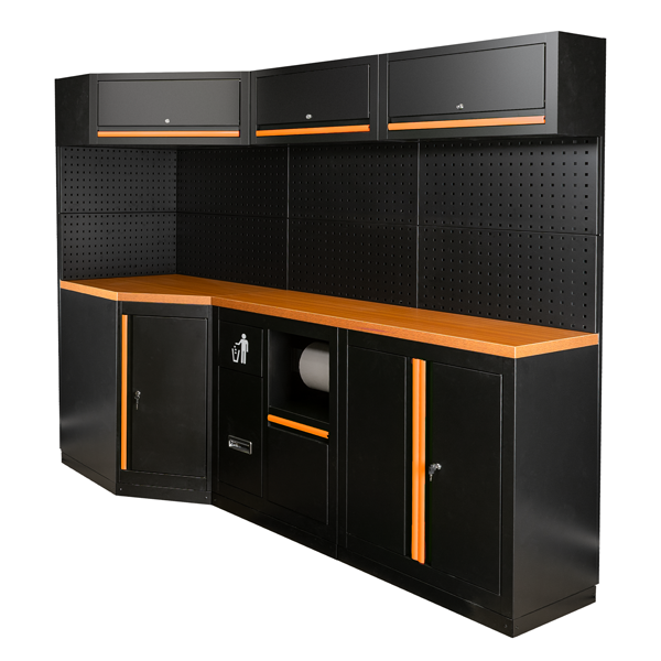 CONJUNTO ESQUINA ARMARIO TALLER [NARANJA]