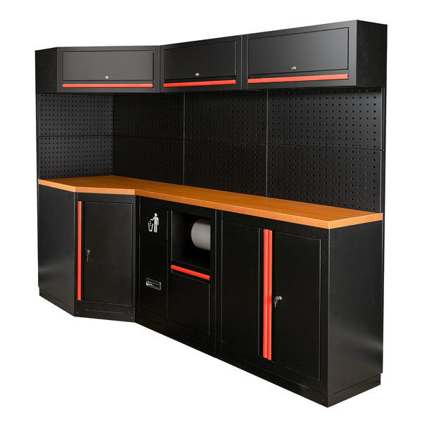 CONJUNTO ESQUINA ARMARIO TALLER [ROJO]