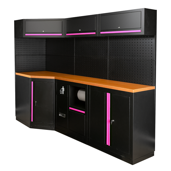 CONJUNTO ESQUINA ARMARIO TALLER [ROSA]