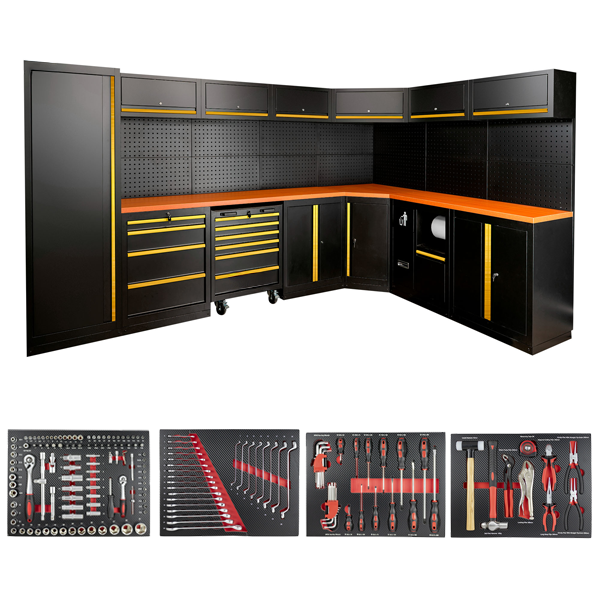 CONJUNTO MODULAR / MUEBLE TALLER [ESQUINA] AMARILLO