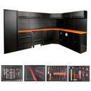 CONJUNTO MODULAR / MUEBLE TALLER [ESQUINA] NEGRO