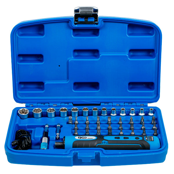 DESTORNILLADOR A BATERIA + JUEGO PUNTAS Y VASOS [41 PIEZAS] BGS