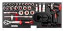 CAJA DE HERRAMIENTAS ATLANTA CON PISTOLA DE IMPACTO A BATERIA