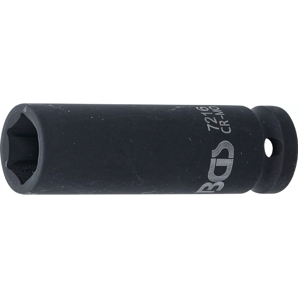 LLAVE DE VASO DE IMPACTO LARGA HEXAGONAL | 1/2" | 16 MM