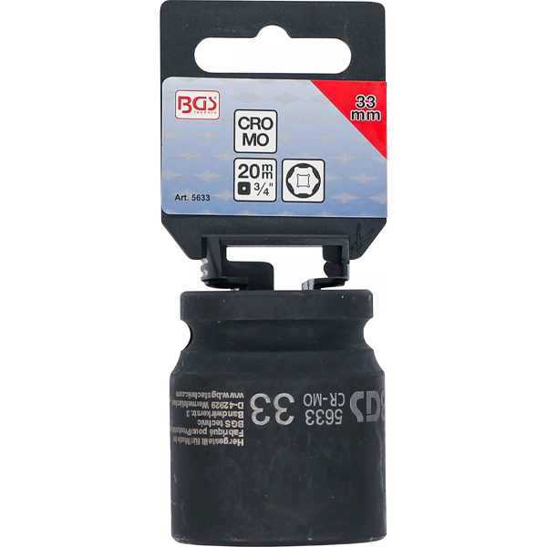 LLAVE DE VASO DE IMPACTO HEXAGONAL | 3/4" | 33 MM