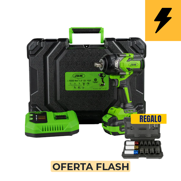 LLAVE DE IMPACTO JBM 1000NM + VASOS IMPACTO [REGALO]