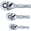 JUEGO DE MINI CARRACAS REVERSIBLES 1/4" - 3/8" - 1/2" (3 PIEZAS)