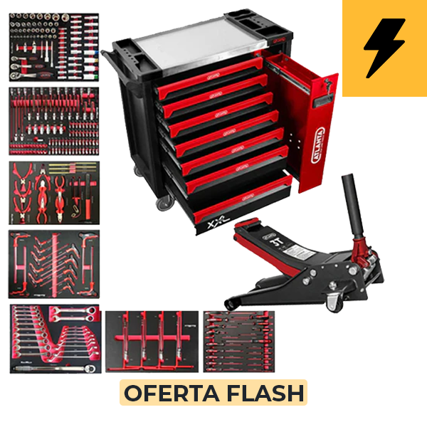 CARRO DE HERRAMIENTAS ATLANTA XL [340 PIEZAS] + [GATO ATLANTA]