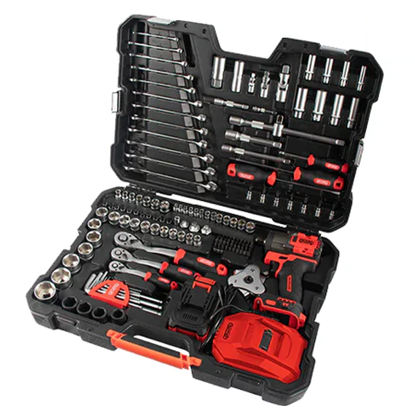 ESTUCHE DE HERRAMIENTAS CON PISTOLA DE IMPACTO A BATERIA ATLANTA