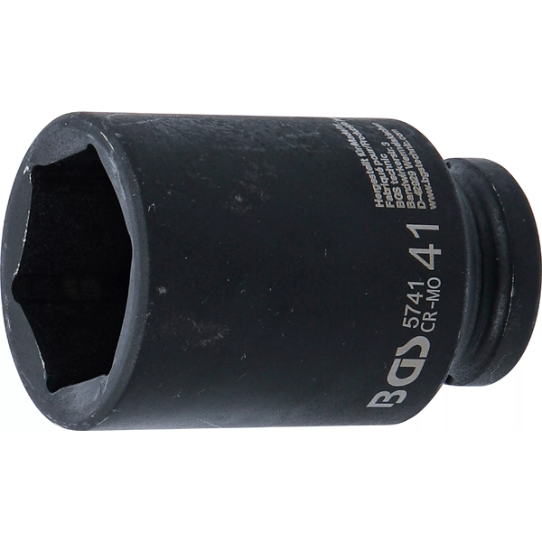 LLAVE DE VASO DE IMPACTO LARGA HEXAGONAL | 3/4" | 41 MM