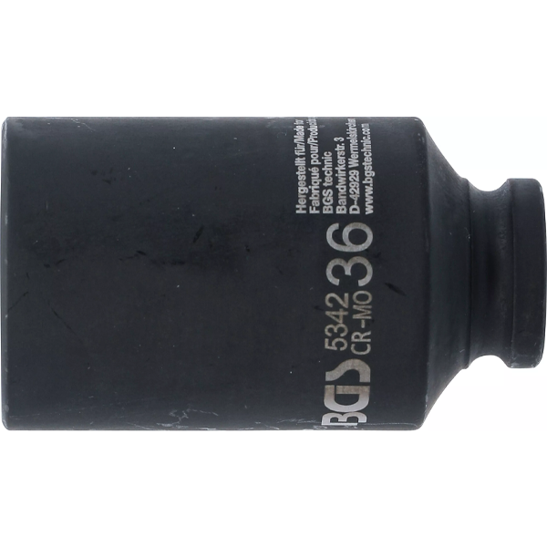 LLAVE DE VASO DE IMPACTO LARGA 12 CARAS | 1/2" | 36 MM