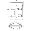 ELEVADOR AUTOMÁTICO DE DOS COLUMNAS CON VIGA SUPERIOR 4 T 400 V