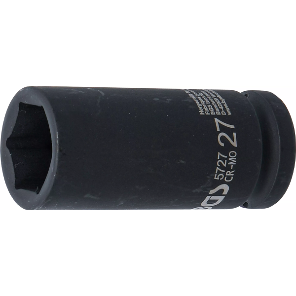 LLAVE DE VASO DE IMPACTO LARGA HEXAGONAL | 3/4" | 27 MM