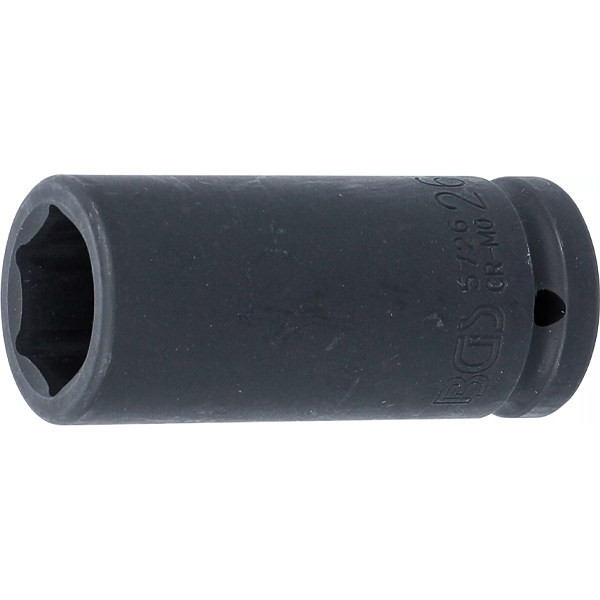 LLAVE DE VASO DE IMPACTO LARGA HEXAGONAL | 3/4" | 26 MM