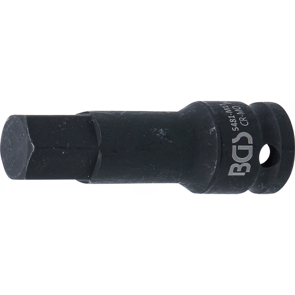 PUNTA DE VASO DE IMPACTO HEXAGONAL INTERIOR 17 MM | 1/2" | 75 MM