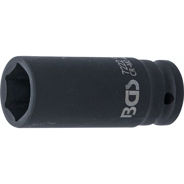 LLAVE DE VASO DE IMPACTO LARGA HEXAGONAL | 1/2" | 22 MM