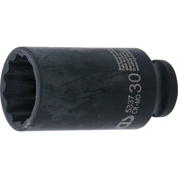 LLAVE DE VASO DE IMPACTO LARGA 12 CARAS | 1/2" | 30 MM