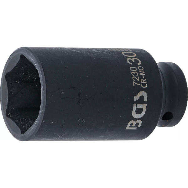 LLAVE DE VASO DE IMPACTO LARGA HEXAGONAL | 1/2" | 30 MM