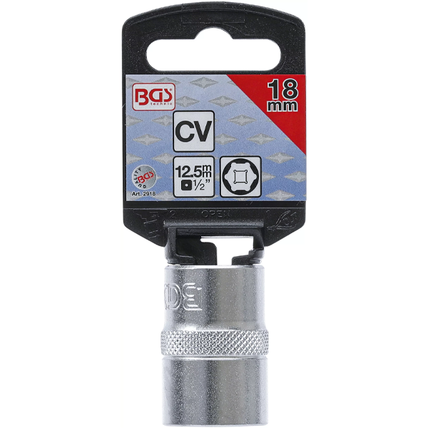 LLAVE DE VASO HEXAGONAL | 1/2" | 18 MM