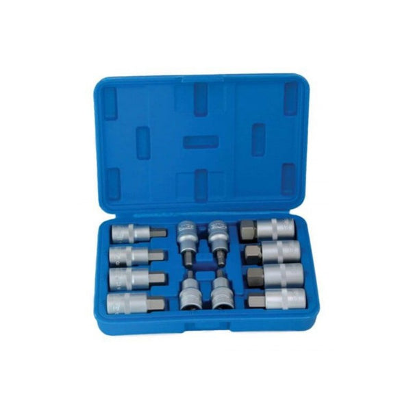 SET 12 PIEZAS 1/2" PUNTA HEXAGONAL