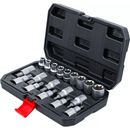 JUEGO DE PUNTAS Y VASOS TORX / E-TORX | 1/2" | 19 PCS