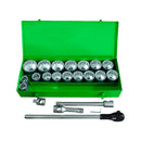 ESTUCHE METÁLICO CON 22 PIEZAS DE AUTOCLÉ DE 1" EN 12 CANTOS