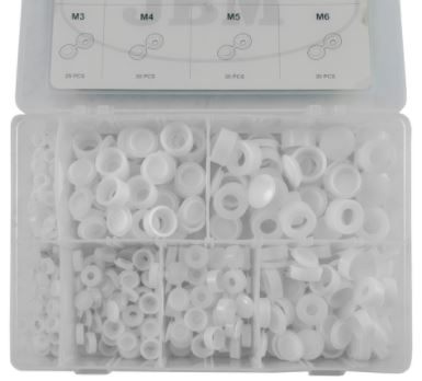 JBM 53370 ESTUCHE DE PASACABLES DE GOMA (190PCS) M2,3,4,5,6,8, 10