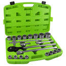JBM 53728 ESTUCHE DE HERRAMIENTAS CON 21 PIEZAS AUTOCLE 3/4" 12 CANTOS