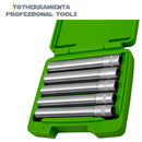 SET DE 5 VASOS 3/8" HEX. EXTRALARGOS