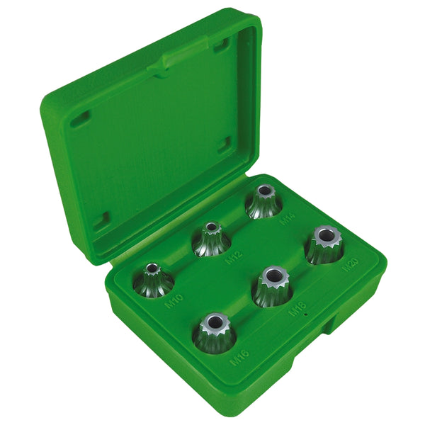 SET DE 6 PIEZAS DE 1/2" PUNTA 12 CANTOS INVIOLABLE / PUNTA XZN