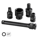 SET DE IMPACTO DE 1/2" CON 14 VASOS HEXAGONALES + ADAPTADORES [19 PIEZAS]